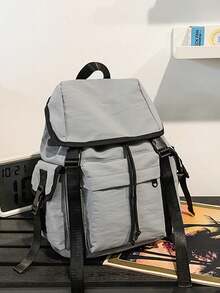 New Minimalist Unisex Casual Backpack, Large Capacity, Retro Japanese Harajuku Style Multi-Function Bag - Multicolor - View 10