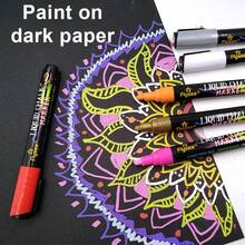 8-12 Colors Erasable Liquid Chalk Markers, Fluorescent Highlighter Pens With 5 Different Tip Sizes, Suitable For Chalkboards, Menus, Windows, Glass And Creative Expression - Multicolor - View 8