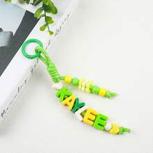 1pc Customized Colorful Letter Bag Charm, Multi-Color Beaded, Floral Keychain, Personalized Handmade Gift For Friends And Family - Colorful Keychains - View 18