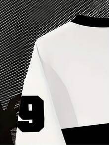 Loose-Fitting American Racing 69 Style T-Shirt With A Black And White Checkered Flag Design. - TB-ZLC0045 - 查看 5