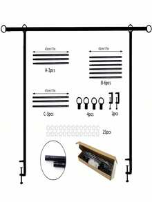 1个可调节重型铁质桌架，高度可从2.6英尺延伸至8.5英尺，适用于婚礼、生日、圣诞节装饰，无需电源，适用于派对活动和家居装饰，结构坚固，设计精良，节日展示，是DIY爱好者的理想之选。 - 彩色 - 查看 10