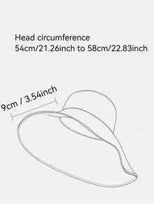 Classic Straw Hat, Women's Spring/Summer Beach Sun Hat, Versatile Bucket Hat, UV Protection - Khaki - View 3