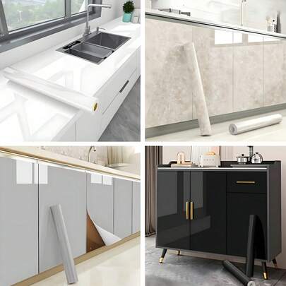 1 Cuộn - Dài 300cm Giấy dán tường vinyl tự dính giả đá cẩm thạch, dễ thi công - Chống thấm nước, chống dầu, chịu nhiệt và bền, thích hợp để tự làm giấy dán trang trí tủ bếp, đồ nội thất và trang trí phòng - Nhiều lựa chọn màu sắc thời trang Vàng/Đen/Trắng, vinyl cho tủ bếp. Lựa chọn quà tặng phù hợp. Làm mới nhà cửa đơn giản.