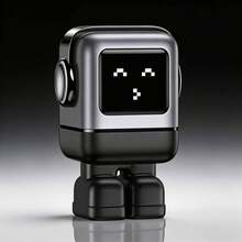 Mini Robot Decorativo con Pantalla LED – Figura Tecnológica Cute, Diseño Moderno, Ideal para Escritorio y Regalo - Tipo de Enchufe A Japonés (100V) - Ver 2