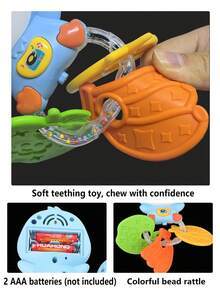 Baby & Kleinkind Beißringe, Lernspielzeug zur Entwicklung der Hand-Augen-Koordination. Süße Cartoon-Designs wie Biene, Pinguin und Hase, geeignete Geschenke für Neugeborene Jungen und Mädchen - Verschiedenfarbig - Übersicht 11