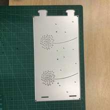金属切割模具，用于卡片制作的窗帘切割模具 - 波点窗帘金属切割模具，DIY剪贴簿艺术家专属切割模具和模板工具，适用于各种卡片制作 - 銀色 - 查看 6