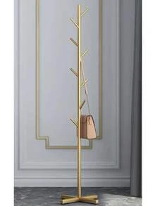 Stainless Steel Floor Clothes Rack, Simple Hanging Clothes Rack, High-End Hanging Bag & Hat Rack - Gold - View 12