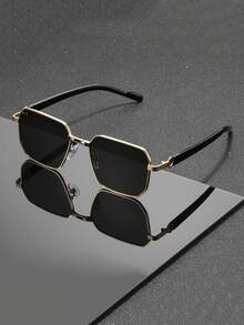 1 Cặp kính râm nữ cổ điển gọng đôi, chất liệu kim loại, chống nắng UV400, kiểu dáng thường ngày vượt thời gian, phong cách đường phố Paris. - Nhiều màu - Xem 5