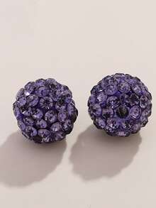 50颗10毫米粘土钻球手工散珠DIY手链项链串珠饰品配件 - 50個滿鑽陶泥珠 - 查看 7