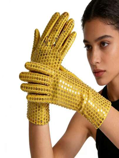 قفازات لامعة بطراز ديسكو وY2K من D EXCEED، 1/4/5 أزواج، مناسبة للجنسين - مثالية للتنكر بطراز رجعي، حفلات ديسكو وأعياد Y2K