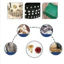100pcs 10mm(0.394in) Mixed Color Crystal Rivets, Suitable For DIY Leather Crafts, Wallets, Garments - B - View 4