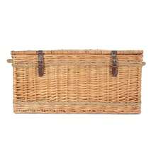 Red Hamper 72cm Double Steamed Rope Handled Wicker Trunk - Brown - View 2