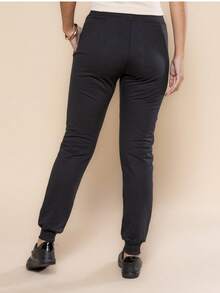 2-Piece Set Of Warm Flannel Sweatpants With Pockets For Father's Day - 黑色和綠色 - 查看 4