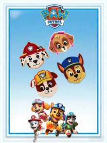 Paw Patrol 6张/套汪汪队立大功系列刺绣贴纸，卡通图案。这些自粘装饰贴纸适用于衣服、包包和鞋子。它们防水且富有创意，非常适合用于服装、牛仔裤、夹克、刺绣贴片、服装贴纸、家居装饰、DIY装饰、背包贴纸、刺绣服装、生日礼物、派对、户外活动和T恤。款式随机。 - 彩色 - 查看 3