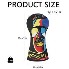 Bao đầu gậy golf phong cách Punk cho gậy gỗ số 1, chất liệu PU dày dặn, chống va chạm, cảm giác cầm nắm chắc chắn. Phụ kiện golf. - màu đen - Xem 8