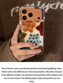 可爱星形元素时尚手机壳 Y2K 可爱星形软壳，兼容 17 Pro Max、17 Pro、17 Air、17、15、16 Pro Max、14 Pro、13、12、11，光滑软壳，礼盒装，春季生日礼物 - 格紋星星 - 查看 5