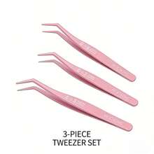 MIXIAOHE Anti-Stick Lash Tweezers, High Precision Gold Clip, Glue-Resistant Surface, Ideal For Beginners & Daily Makeup - Multicolor - View 10