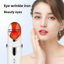 Warm Vibration Eye Massager With 42°C Heating, Anti-Aging Eye Wrinkle Remover Tool, Portable Eye Care Device For Puffiness And Dark Circles - trắng - Xem 4