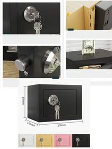 1pc Multi-Functional Fireproof Safe Box, Steel Security Lock Safe Box, Small Hidden Safe Box, Can Store Cash, Jewelry, Important Documents - 9.06*6.69*6.69 Inches, Upgraded Lock Core For More Refined Safety, Safe In Cabinet, Safe On Desk, Car Safe, Fireproof & Anti-Theft, Private Tool For Managing Important Documents, Jewelry, Cash - Coin Payment - View 9