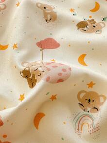 3pcs Bedding Set, Cute Koala Pattern, Soft & Comfortable Bedding, Including 1pc Fitted Sheet And 2pcs Pillowcases, No Filling, Suitable For Dorm, Bedroom, Home Use, Multiple Sizes Available - Multicolor - View 10