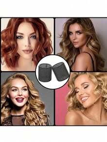 40件套自粘卷发器套装,含24个卷发器和16个夹子,沙龙级品质,适合DIY美发造型,无需加热 - 彩色 - 查看 6