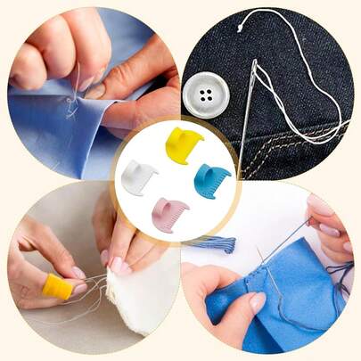 4片装和6片装边缘缝纫锁扣及缝纫模板（4毫米），非常适合用于绗缝模板、边缘缝纫和DIY缝纫项目，轻便易用——适合初学者和专业人士。