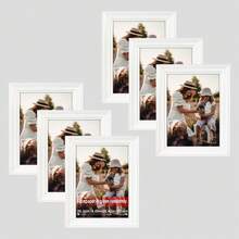 6pcs Classic Fashion Picture Frame Set, Multi-Color Frames, Horizontal & Vertical Display, Fits 3.5x5", 4x6", 5x7", 6x8", 8x10" Photos Or Artwork, Suitable For Personal Portraits, Landscapes, Illustrations, Photo Wall, Growth Records, Family Albums (Photo Paper Randomly Included) - 6Pcs - 查看 33