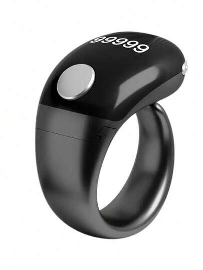 Anillo recargable por USB con pantalla de hora, contador, contador de puntos, clicker para aviación, pesca