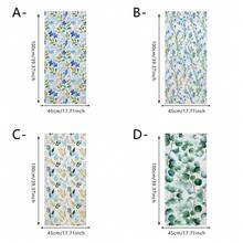1片可移除欧式树叶花卉静电吸附玻璃膜，艺术彩色玻璃装饰效果，适用于客厅和卧室 - 多色 - 查看 16