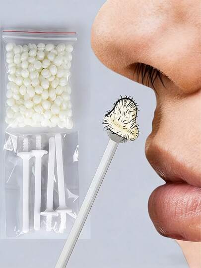 Portable Nose Hair Removal Wax Kit, Includes 25g Wax Beans And 4 Wax Applicator Sticks, Suitable For Both Men And Women,Travel Essentials,Wedding,Beauty,Holiday Essential,Mothers Day,Holiday Essential,Holiday Accessories,Easter Gifts,Party Supplies,Anxiety,Waxing Kit