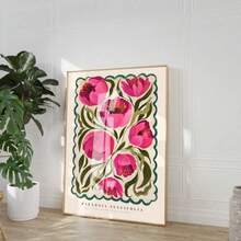 1 Print With Optional Frame – Modern Poster: Summer Peonies, A Colourful And Whimsical Piece Of Art; Peonies, Vibrant Wall Art, Modern Art Print, Suitable For Nurseries, Gallery Walls, Bathrooms And Living Rooms - Multicolor - View 9