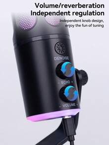 1pc SU8 Gaming USB Microphone, RGB Desktop Condenser Microphone, Suitable For Laptop, Desktop PC, Birthday, Christmas, Thanksgiving, New Year Gift - Type C - View 5