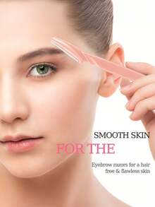 12pcs Stainless Steel Eyebrow Trimmer Set With Protective Cover, Unisex - Precision Eyebrow Razor - Multicolor - View 1