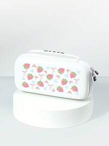 Cute Pink Floral Strawberry Bow Design Switch2 (2025)/Switch NS/Switch OLED Compatible Game Console Accessories Set, Game Console Protective Case/Storage Bag, TPU Soft Shell, Pink/White, Stylish And Practical, Portable Stand, Portable Travel, Anti-Fall Anti-Scratch, Anti-Fouling, Fashionable Romantic Gift - Multicolor - View 12