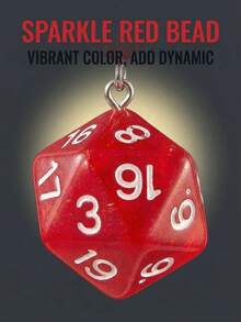 Y2K 时尚骰子耳环，通勤和日常佩戴皆宜 - 紅色 - 查看 7