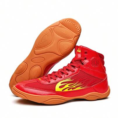 男士拳击鞋，专业拳击靴，轻便透气，踝部支撑，防滑耐磨训练战鞋，成人男女通用拳击鞋，训练和比赛适用