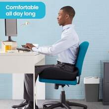 Memory Foam Seat Cushion for Office Chair Ergonomic Chair Cushions for Tailbone Pain Relief Sciatica and Back Support Office Chair Cushion and Car Seat Cushion - Negro - Ver 8