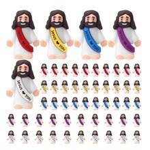 5PCS Little Jesus Figures, Mini Jesus Figurines In Bulk, Multicolor Tiny Jesus Figures, Miniature Figurines To Hide And Seek Religious Gifts For Easter Egg Stuffers - View 5