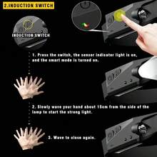 1/2PCS USB Rechargeable LED Sensor Headlamp, Headlight Head Work Light, Waterproof Headlamp For Fishing Camping Lantern - Multicolor - View 4