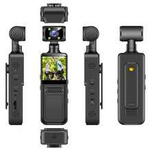 1pc 1080P Full HD Sports Clip Camera - Wearable Clip Design, Black ABS Material | 1500mAh Long Battery Life, Night Vision, 180° Rotatable Lens | 1.31" Screen, Photo/Video/Audio | Ultra-Portable Sports Camera, Lightweight Recorder, High-Quality Construction, Loop Recording, Essential For Adventure Enthusiasts - Multicolor - View 6