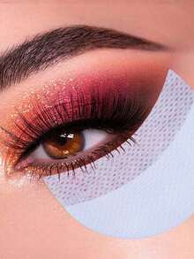 100片一次性无纺布眼影化妆贴纸隔离纸贴片，眼影眼部保护贴纸，眼影眼线贴纸，透气眼部化妆工具，眼部化妆遮盖贴，眼影模板，眼线贴纸 - 彩色 - 查看 1