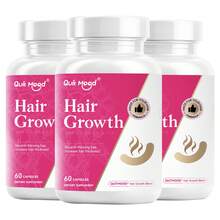Aumenta el grosor y volumen del cabello, nutre el cuero cabelludo frágil y propenso a dañarse. Rico en diversas vitaminas, beneficioso para la salud del cabello, la piel y las uñas. Apto para hombres y mujeres (60 cápsulas). - 3 botellas - Ver 6