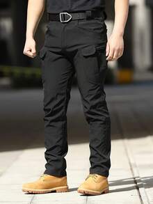 Pantalones tácticos impermeables para hombre X7 de tejido compuesto, pantalones de trabajo para exteriores, resistentes a la abrasión y transpirables - Negro - Ver 7
