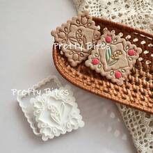 铃兰造型饼干模具压模花朵可压饼干模具糖果饼干厨房烘焙糕点工具 - 白色 - 查看 5