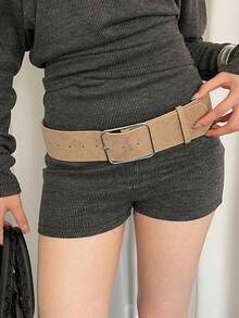 1条新款女士腰带，时尚百搭裤带，复古简约米拉·雷风格宽腰带，适合日常穿着 - 彩色 - 查看 8