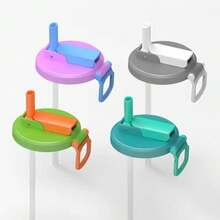 4pcs Soda Can Lids With Straws, Soft Drink Can Covers - Multicolor - View 7