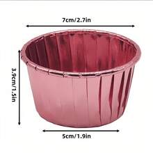 50 Pcs, Round Cake Cups, Paper Loaf Pans, Heat Resistant Paper Cupcake Molds, Paper Baking Catering Containers With Lids, Cake Cups, Cake Molds, Muffin Cups, Greaseproof Paper Cups, Christmas Halloween Thanksgiving Party Cake Cups - Multicolor - View 3