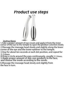 AXH 电池供电眼部按摩笔，小巧便携，面部及眼部护理，电池驱动，轻巧易携 - 白色 - 查看 9