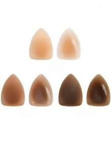 1 Cặp miếng dán hình tam giác bằng silicon cứng, che đầu nhũ hoa, không lộ ngực, chống ma sát khi mặc đồ bơi. - Nhiều màu - Xem 2