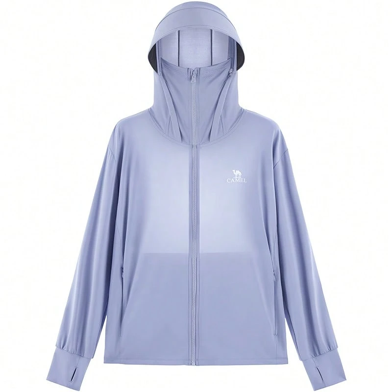 CAMEL CROWN 男士轻便透气防晒服，柔软舒适的夏季钓鱼防晒衬衫 - 薇紫色 - 查看 1